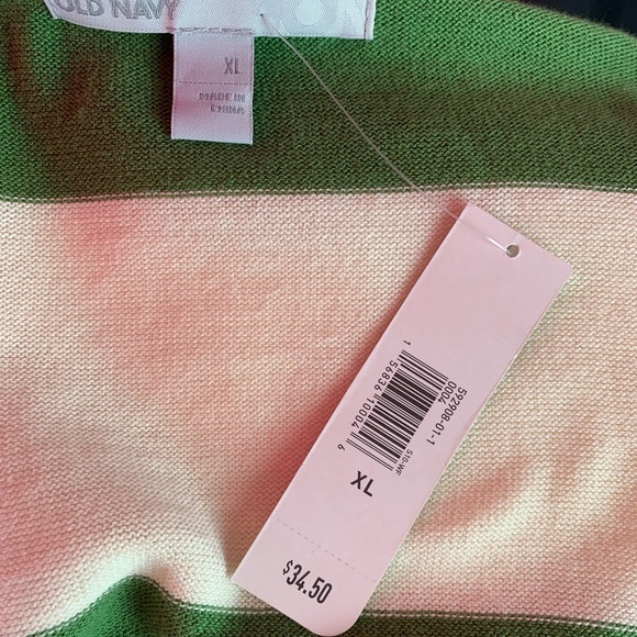 Old Navy green/cream wrap sweater with tags XL - Picture 6 of 8